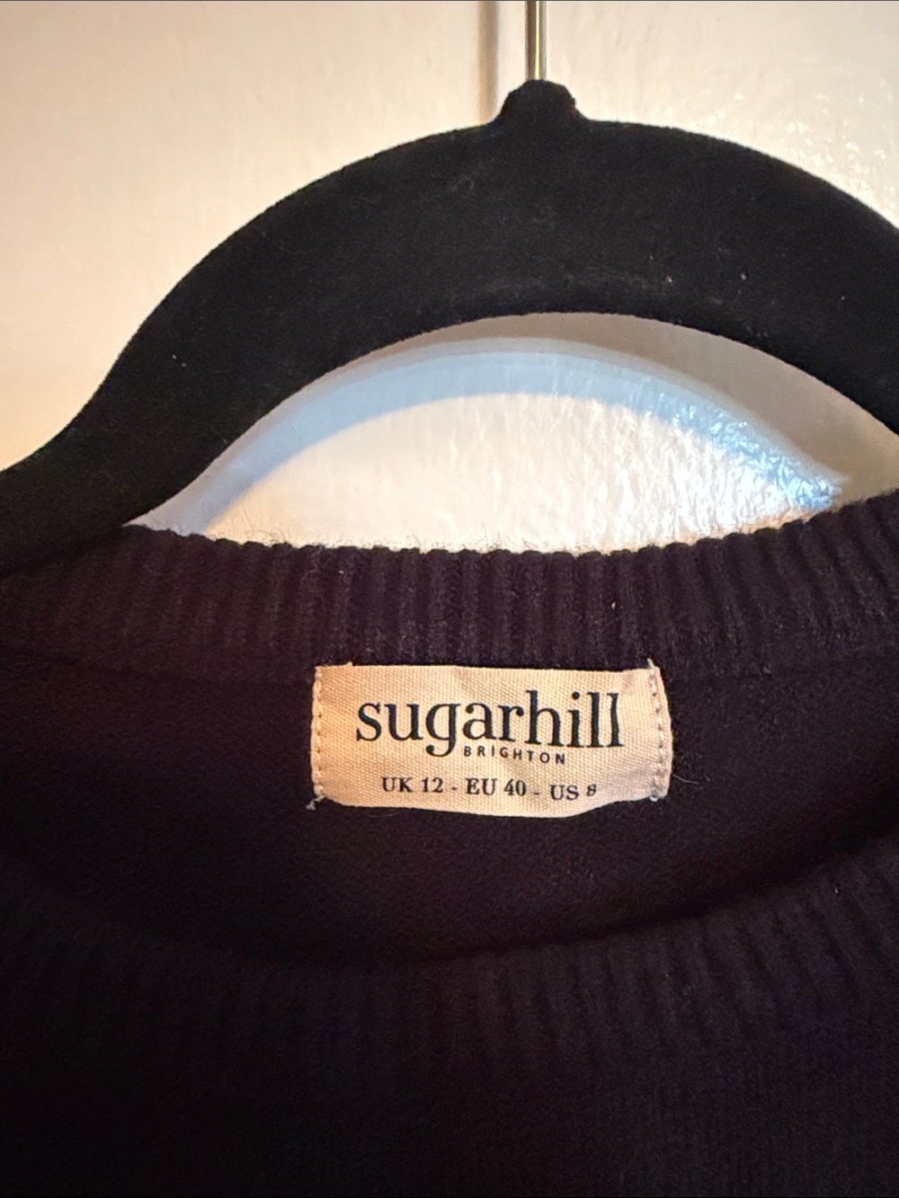 Sugarhill Brighton Black Crewneck Sweater with Pink Dinosaur Motif - Picture 2 of 3